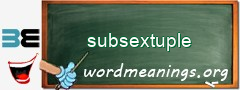 WordMeaning blackboard for subsextuple
